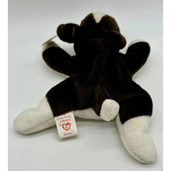 BRUNO the Terrier Dog Ty Beanie Baby 8.5" Plush Stuffed Animal Toy Vintage 1997 - Picture 5 of 7